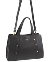 Morrissey Womens Italian Leather Tote Handbag - Black
