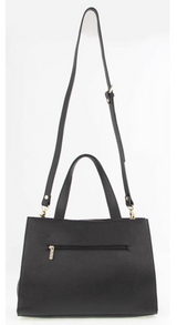 Morrissey Womens Italian Leather Tote Handbag - Black