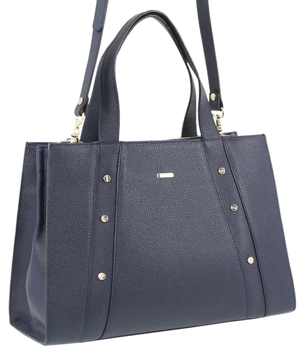 Morrissey Italian Womens Leather Bag - Navy