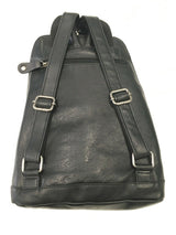 Milleni Womens Soft Nappa Italian Leather with Twin Zip - Black
