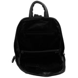 Milleni Womens Soft Nappa Italian Leather with Twin Zip - Black