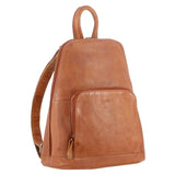 Milleni Genuine Italian Leather Soft Nappa Leather Backpack Bag - Cognac
