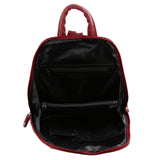 Milleni Womens Soft Nappa Italian Leather with Twin Zip - Red