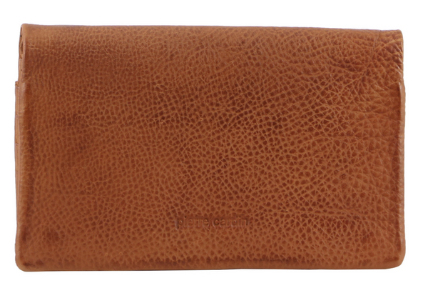 Pierre Cardin Ladies Genuine Leather Bi-Fold Purse - Cognac