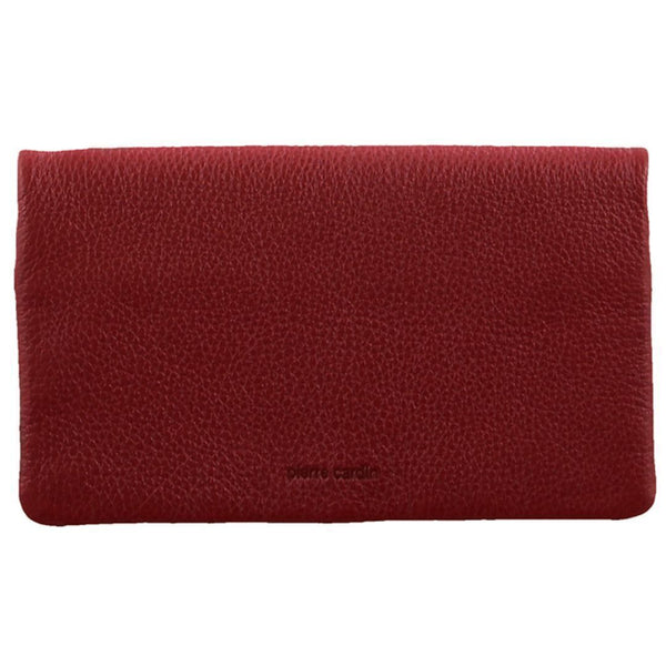 Pierre Cardin Ladies Genuine Leather Bi-Fold RFID Purse - Red