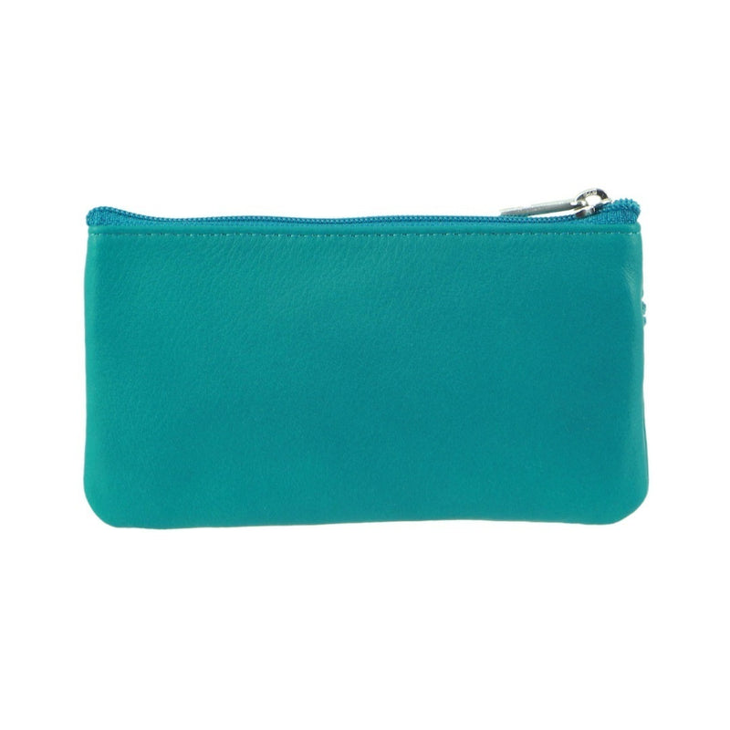 Pierre Cardin Ladies Womens Genuine Leather Coin Purse - Turquoise