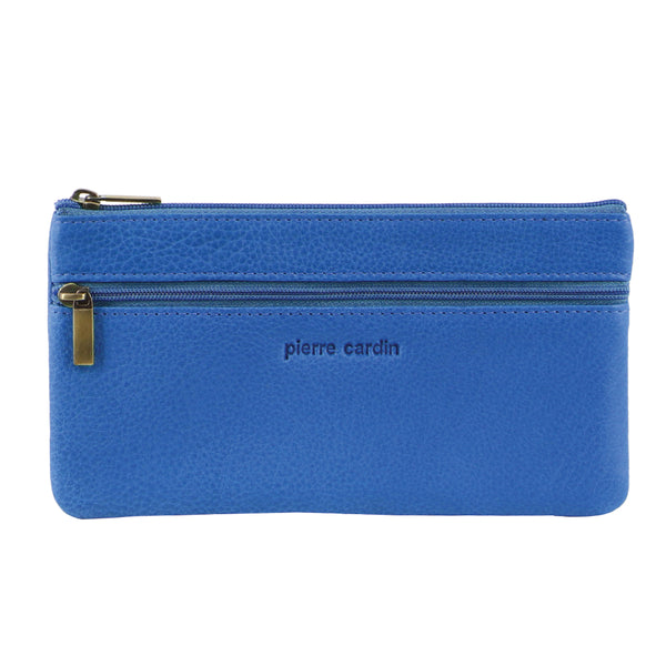 Pierre Cardin Ladies Genuine Soft Leather Purse - Aqua