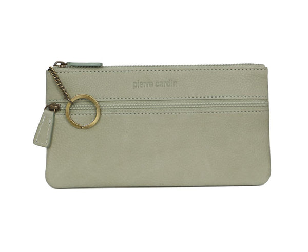 Pierre Cardin Ladies Genuine Soft Leather Italian Wallet Case - Green