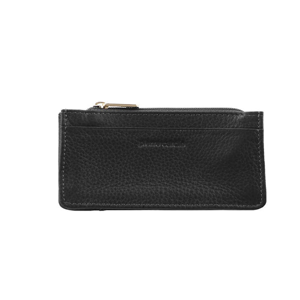 Pierre Cardin Womens Soft Italian Leather Coin Purse Wallet - Black