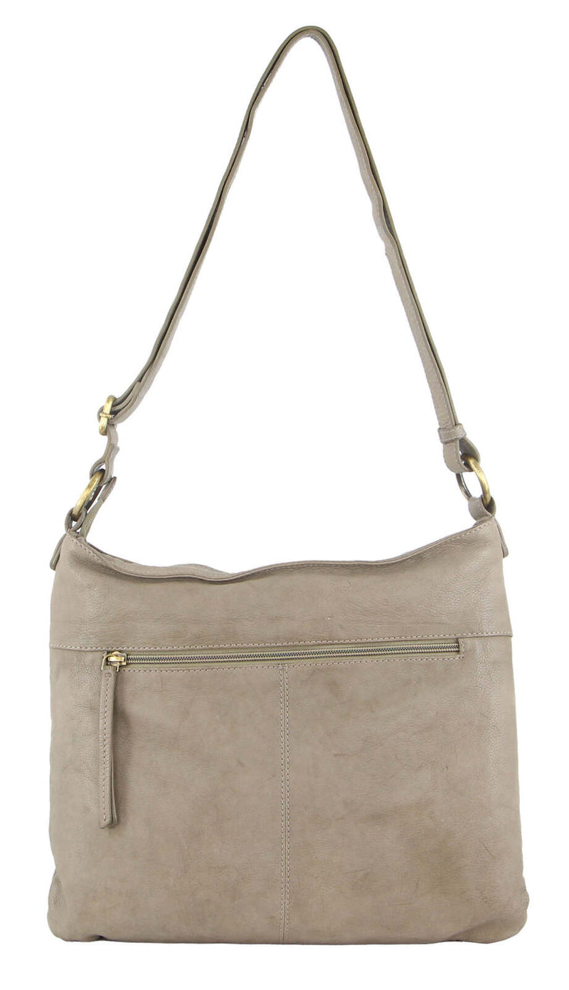 Pierre Cardin Woven Leather Ladies Cross-Body Bag - Taupe
