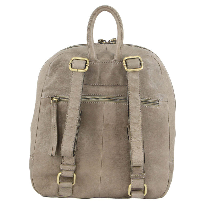 Pierre Cardin Womens Woven Soft Leather Backpack Bag - Sky Blue