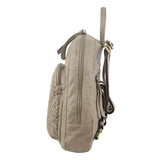 Pierre Cardin Womens Woven Soft Leather Backpack Bag - Sky Blue