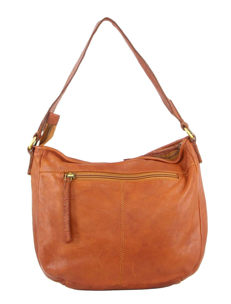 Pierre Cardin Woven Leather Ladies Crossbody Bag - Cognac