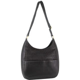 Pierre Cardin Womens Italian Leather Bag Perforated Cross Body - Black