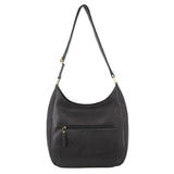 Pierre Cardin Womens Italian Leather Bag Perforated Cross Body - Black