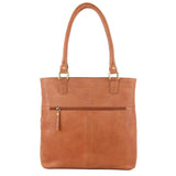 Pierre Cardin Womens Leather Perforated Shoulder Bag with Stud Detailing - Cognac
