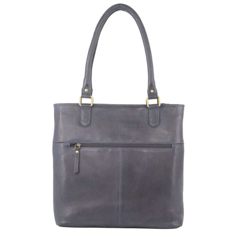 Pierre Cardin Womens Leather Perforated Shoulder Bag with Stud Detailing - Teal