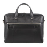 Pierre Cardin Mens Pebbled Leather Computer Laptop - Black