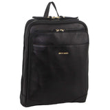 Pierre Cardin Rustic Womens Leather Backpack - Black
