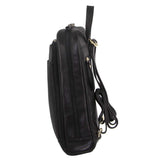 Pierre Cardin Rustic Womens Leather Backpack - Black