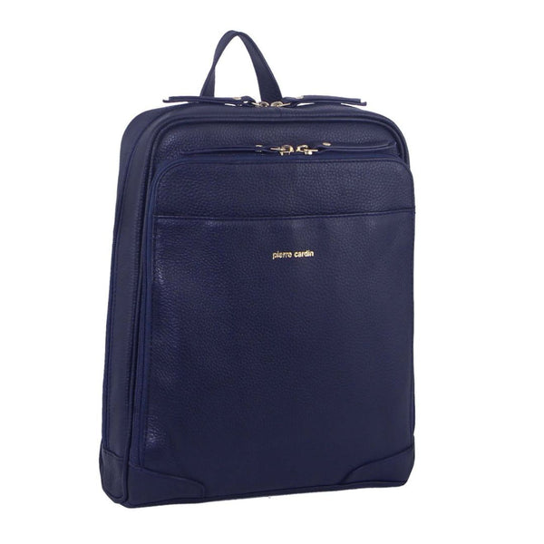 Pierre Cardin Rustic Womens Leather Backpack - Navy