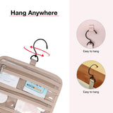 Hanging Toiletry Bag Makeup Bag Travel Organizer Set - Black
