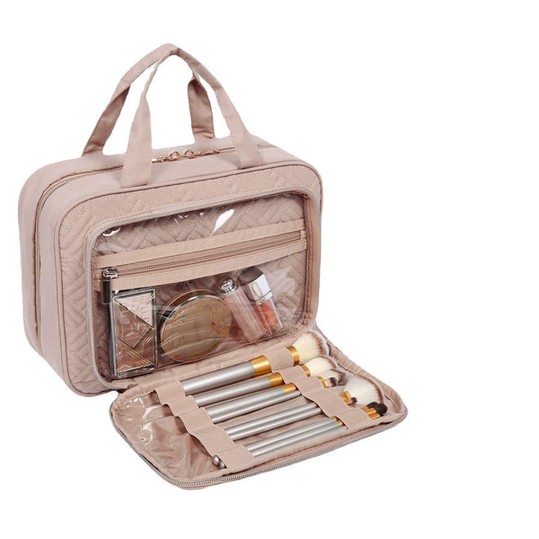 Hanging Toiletry Bag Makeup Bag Travel Organizer Set - Pink
