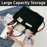Canvas Tote Bag with Large Capacity - Black