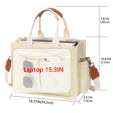 Canvas Tote Bag with Large Capacity - Green