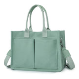Canvas Tote Bag with Large Capacity - Green