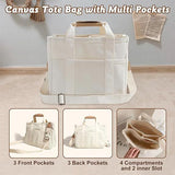 Canvas Tote Bag with Large Capacity - Green