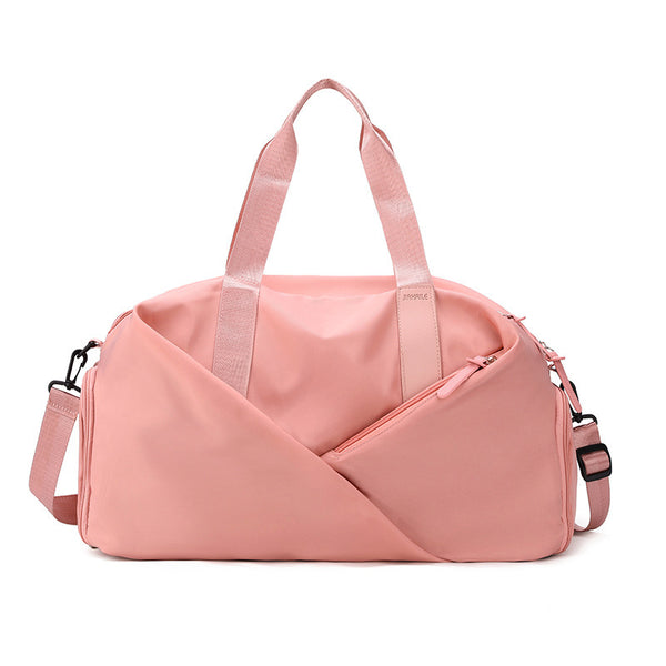 Stylish Gym Travel Bag with Shoe Compartment, Lightweight and Durable Design - Pink