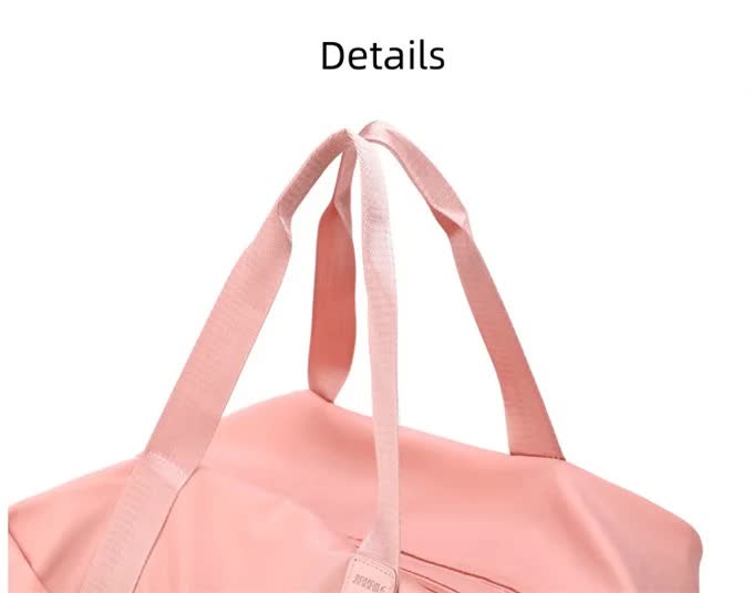 Stylish Gym Travel Bag with Shoe Compartment, Lightweight and Durable Design - Pink
