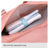 Stylish Gym Travel Bag with Shoe Compartment, Lightweight and Durable Design - Pink