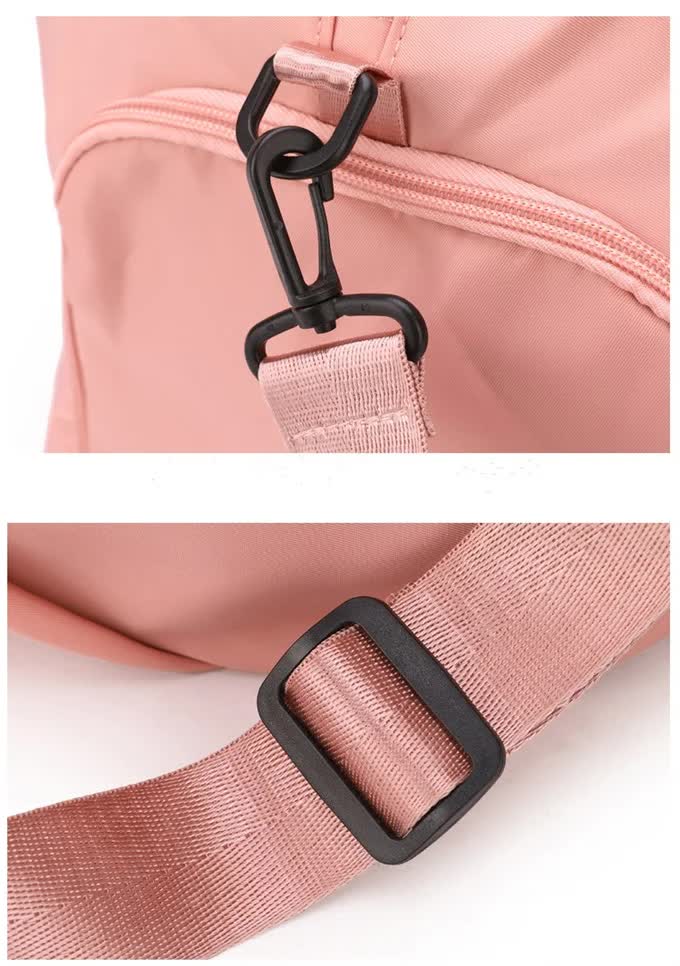 Stylish Gym Travel Bag with Shoe Compartment, Lightweight and Durable Design - Pink