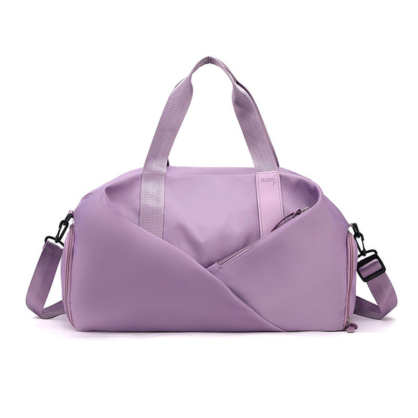 Stylish Gym Travel Bag with Shoe Compartment, Lightweight and Durable Design - Purple
