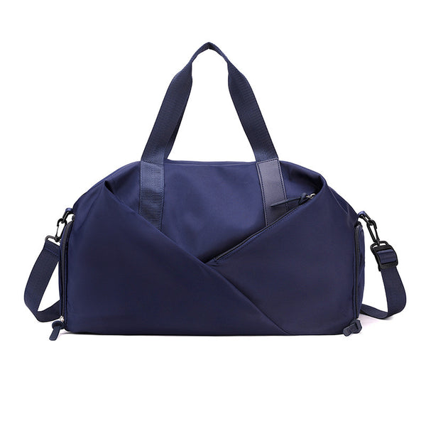 Stylish Gym Travel Bag with Shoe Compartment, Lightweight and Durable Design - Navy Blue