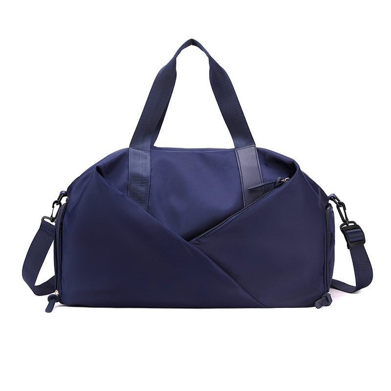 Stylish Gym Travel Bag with Shoe Compartment, Lightweight and Durable Design - Navy Blue