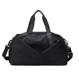 Stylish Gym Travel Bag with Shoe Compartment, Lightweight and Durable Design - Black