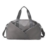 Stylish Gym Travel Bag with Shoe Compartment, Lightweight and Durable Design - Grey