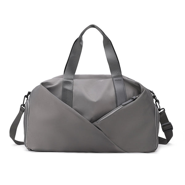 Stylish Gym Travel Bag with Shoe Compartment, Lightweight and Durable Design - Grey