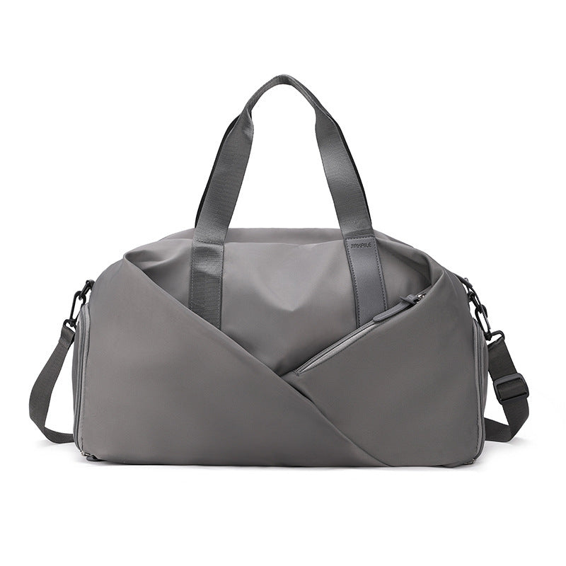 Stylish Gym Travel Bag with Shoe Compartment, Lightweight and Durable Design - Grey