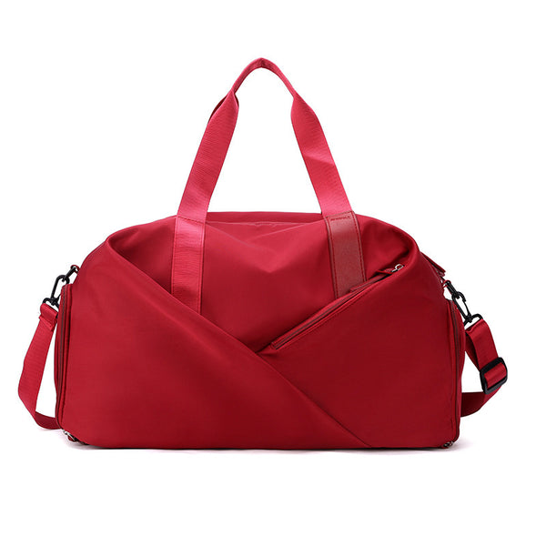 Stylish Gym Travel Bag with Shoe Compartment, Lightweight and Durable Design - Red