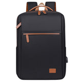 Minimalist USB Charging Laptop Backpack - Black