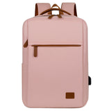 Minimalist USB Charging Laptop Backpack - Pink