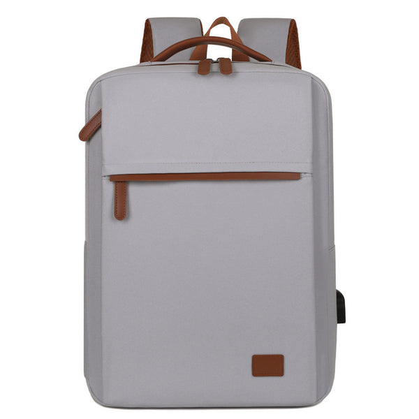 Minimalist USB Charging Laptop Backpack - Grey