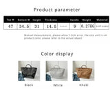 Trendy Waterproof Tote Bag - White