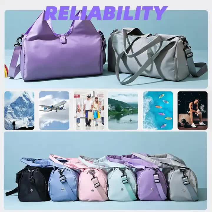 Blue Oxford Fabric Women's Shoulder Bag, Large Capacity Yoga & Gym Bag