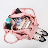 Blue Oxford Fabric Women's Shoulder Bag, Large Capacity Yoga & Gym Bag