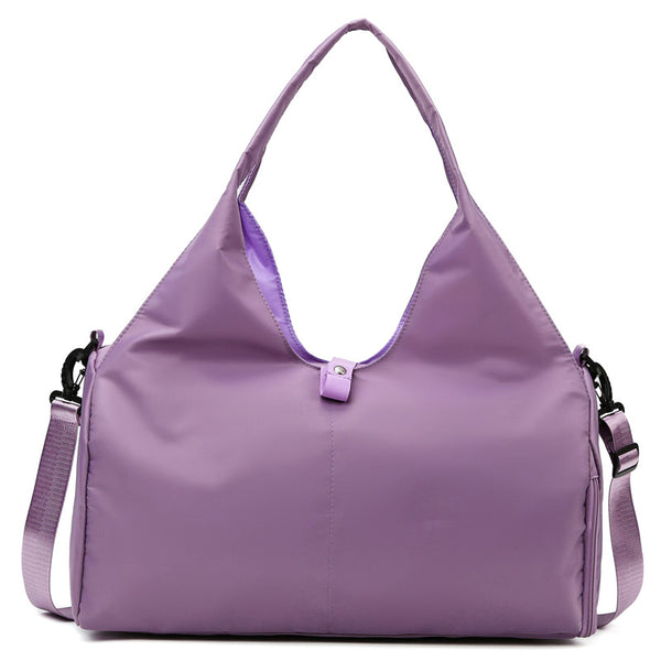 Purple Oxford Fabric Women's Shoulder Bag, Large Capacity Yoga & Gym Bag